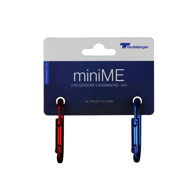 Teufelberger ミニミースナップカラビナ ブルー/レッド miniME Snap carabiners