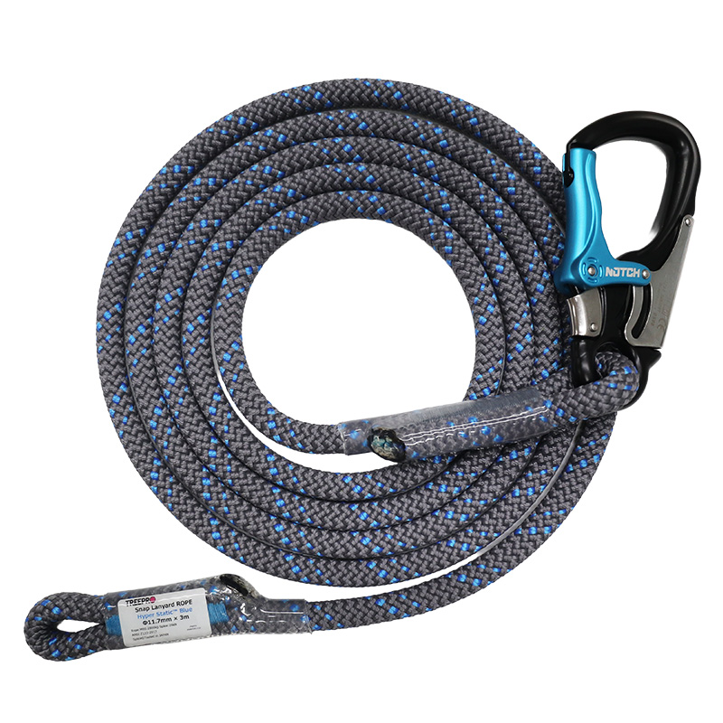 TREEPRO トリプルアクションスナップフックランヤード6m HYPERSTATIC BLUE /TREEPRO Triple Action Snap Hook Lanyard