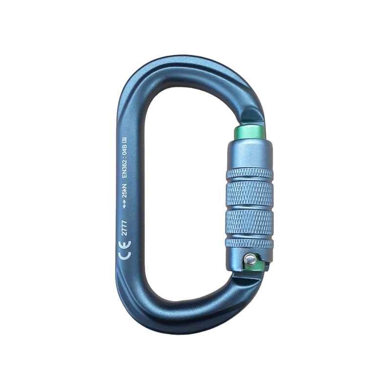 TREEPRO トリプルアクション アルミオーバルカラビナ グリーン Aluminium Oval Karabiner Green